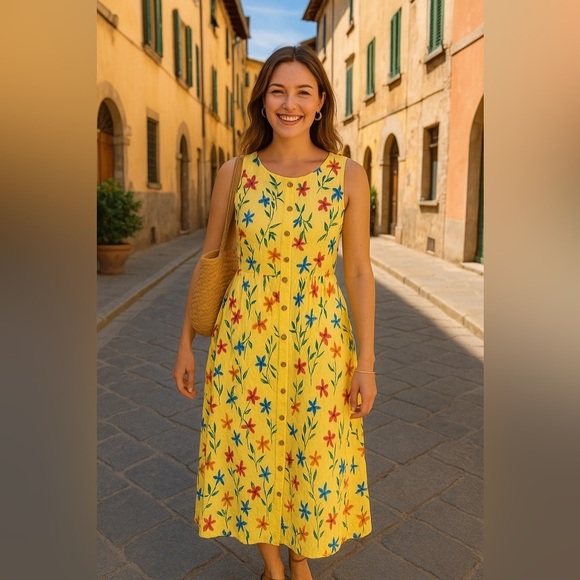 Bea classics Dresses & Skirts - Cottagecore 90s Maxi Dress Floral BFA Classic Lightweight Spring Easter Vintage